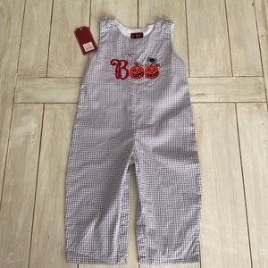 Lil Cactus NWT Gray Gingham Halloween Boo One Piece Romper Longall 2T